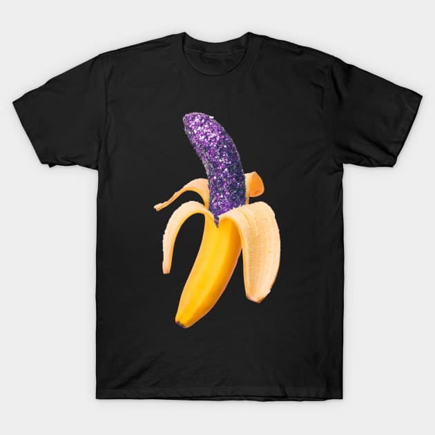 Glitter banana T-Shirt by byb